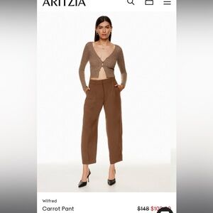 Aritzia Wilfred Carrot Business Casual Dress Pants Trousers